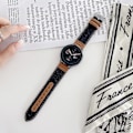 Miniatyrbillede 1 af 4: 20mm Denim Læder Rem (FMY) Black