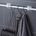 Miniatyrbild 2 av 3: 4-pack självhäftande justerbara gardinstångshållare klämmkrokar stångfäste (FMY)