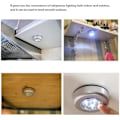 Miniatyrbillede 5 af 5: 3 LED-lamper på batterier - Tryk for at tænde - Hvidt lys (6 stk) (FMY)