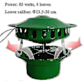 Pikkukuva 3 / 5: Sähköinen savupiipputuuletin BBQ-mökkiin, takkaan, lämpöuuniin, puu-uuniin - 80W (FMY)