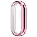 Miniatyrbilde 5 av 5: For Xiaomi Smart Band 8/Mi Band 9/9 NFC Elektroplettering Full Beskyttelsesdeksel TPU Klokkeramme (FMY) Pink