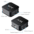 Miniatyrbilde 4 av 5: Digital Optisk Lyd 1X3 Splitter, Digital SPDIF TOSLINK Optisk Fiber Lyd Splitter, 1 inn 3 ut, f  (FMY) black