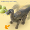 Miniatyrbilde 3 av 5: Gående Dinosaur Leke med Lys, Interaktiv og Lysende Projeksjon - Elektrisk Modell for Simulering og Egglegging (FMY) Orange