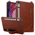 Pikkukuva 1 / 5: Lenovo Tab P12 Kotelo Käsiremmi Jalusta Nahkainen Tablettisuojus - Harmaa (FMY) Multicolor Brown