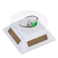 Miniatyrbilde 5 av 5: Solcelledrevet displaystativ 360 graders rotasjon energibesparende ABS roterende plattform displaybase for utstillingsvindu (FMY) Golden