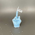 Miniatyrbilde 1 av 4: Carrep Kreativ Midtfinger-Formet Duftlys Nysgjerrig Morsom Liten Gave Hjemmedekor Bursdagsgave-Yvan (FMY) Sky blue