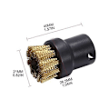 Miniatyrbillede 3 af 5: Passer til Karcher dampmaskine tilbehør Karcher SC1 SC2 SC3 SC4 SC5 dampbørstehoved Karcher SC damprenser messing rund børstesæt - (FMY)