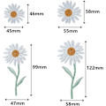Miniatyrbillede 2 af 5: 6 stk. Daisy Delicate broderede patches, broderi blomst stryge på patches, sy på applikation patch (FMY)