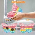 Miniatyrbillede 5 af 5: Pop Fidget Taske til Piger, Fidget Legetøj Taske Push Bubble Popper Håndtaske Crossbody Taske til Piger Kvinder, Stress Relief Fidgets Skoleartikler (FMY)