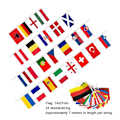 Miniatyrbild 4 av 5: 2024 EM-fotbollsmästerskap Vimplar Flaggor 24 Lag 7 Meter/Paket, 2024 Europacup Landsflaggor För Trädgård, Bar, P  (FMY) 1 pack