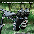 Miniatyrbild 1 av 5: Kaesi WEST BIKING Flaskhållarförlängare Hög Hållfasthet Svart CNC-skärning Vattenflaskhållare Adapter för Cykling Black