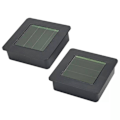 Miniatyrbillede 1 af 5: 2 STK./4 STK. Solcellelampe Udskiftning Top Firkantet Solpanel Top Udskiftning (FMY) A 2PCS