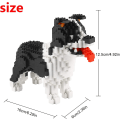Pikkukuva 2 / 5: 950 kappaletta Border Collie -koiran mikrorakennuspalikoita, eläinten minipalojen tiililelusarja Kljm-02 (Border Collie)  (FMY)