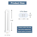 Miniatyrbilde 3 av 5: Ekstralyspære for insektdreper, 15 Watt, 7,5-tommers FUL 15W-BL U-formet (FMY) White