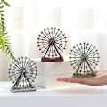 Miniatyrbillede 4 af 5: Retro London Eye Kreativ Metal Hjul Ornament Hjem Desk Dekoration Gave (FMY) Red Copper