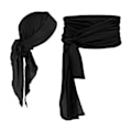 Miniatyrbild 1 av 5: Piratdräkt Pirattema Huvudduk Bälte Set Lätt Cosplay Dräkt för Fester Halloween Jul Scenföreställningar Rekvisita (FMY) Black One Size