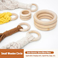 Miniatyrbilde 3 av 5: Pakke med 10 Ubehandlede Solide Treringer for Håndverk, Naturlige Treringer for Håndverk, DIY Dekor (FMY) Beige 90mm