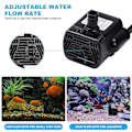 Miniatyrbillede 3 af 3: Ueetek Akvariepumpe AC 220v-240v 220l/h 4w Nedsænkelig Vandpumpe Fiskesø Dam Vandpumpe Med Eu Stik (sort)  (FMY)