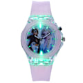 Miniatyrbilde 1 av 4: Jente Frozen Anna Elsa Tegneserie Silikon Klokke Lysende Led Blinkende Barn Gave (FMY) Elsa Anna Pink