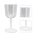 Miniatyrbilde 4 av 5: Bærbare sammenleggbare vinglass, knussikre, klare, avtakbare plastvinglass for utendørs camping og reiser (FMY) White