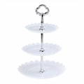 Miniatyrbillede 1 af 5: 3-Etagers Elegant Dessert Display Stand - Plastik, Let at Samle til Fester & Bryllupper, Bærbar & Vaskbar (FMY) Transparent