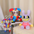 Miniatyrbillede 5 af 5: Den fantastiske digitale cirkus plyslegetøj 25cm udstoppet Pomni The Jester Palmny dukke (FMY) A