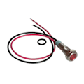 Miniatyrbillede 2 af 5: 6 stk. 6mm 24V LED Metal Indikatorlampe med Ledningsender (FMY)