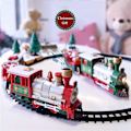 Miniatyrbillede 1 af 5: Lys og Lyd Juletogsæt Jernbanespor Legetøj Tog Gave (FMY) A