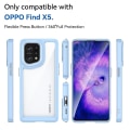 Miniatyrbillede 2 af 5: Tpu + Akryl Hybrid Cover til Oppo Find X5, Uafhængige Knapper Stødsikkert Beskyttende Telefon Cover  (FMY) Baby Blue