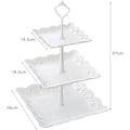 Miniatyrbillede 2 af 3: Arvet Behone 2-delt Display Stativ Kagefad Cupcake Stativ 3-lags Serveringsfade Cupcacks Frugt Mad Stativ (FMY)