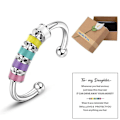 Miniatyrbillede 3 af 5: Til Min Datter Anti-Angst Ring Stress Relief Spinner Fidget Perler Kvinder Piger (FMY) color02