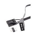 Miniatyrbillede 2 af 5: Til 4pin Rgb til standard Argb 3-pin 5v adapter-stik RGB-kabel 25cm  (FMY) Black