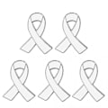 Miniatyrbild 1 av 5: Set med 5 Bandbroscher Snygg Design Band Emblempins Legering Material WBT  (FMY) White