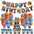 Miniatyrbilde 1 av 5: Hot Wheels Barnfestutstyr for Barn, Bursdagsparty Dekorasjon Banner Ballonger Kake Topper Sett (FMY)