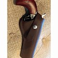 Miniatyrbild 2 av 4: Western Cowboy Gunfighter Revolver Hölster Rig Läder Pistolhållare Steampunk Bältesväska Drop Loop LARP Kit För 6 Tums Pipa black