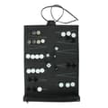 Backgammon-set i PU-läder, resevänligt, familjespel, brädspel (FMY) Black 37x25x5cm