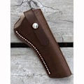Miniatyrbild 4 av 4: Western Cowboy Gunfighter Revolver Hölster Rig Läder Pistolhållare Steampunk Bältesväska Drop Loop LARP Kit För 6 Tums Pipa black