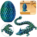 Miniatyrbilde 3 av 5: 3D-trykt drage i egg, fullt bevegelig drage krystalldrage med drageegg (FMY) Red