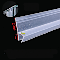 Miniatyrbilde 5 av 5: 6 8 10 12mm Glass Seals Rammeløs Dusj Baderom Dør Vindu Balkong Skjerm Tetningslist Værlist Trekkstopper Stor H []  (FMY) 8mm h