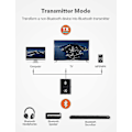 Miniatyrbild 2 av 4: TaoTronics Bluetooth 5.0 Sändare/mottagare - 2-i-1 Trådlös Ljudadapter (aptX Låg Latens)  (FMY)