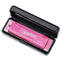 Miniatyrbillede 1 af 5: Harmonika i C-tone, 10 Huller Blues-Harp Diatonisk Harmonika 20 Toner Mundharmonika  (FMY) Pink