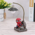 Miniatyrbillede 5 af 5: Spiderman Natlampe Superhelte Gadelampe Led Lys Harpiks Lampe Ornament Dekoration Børn Gave  (FMY)