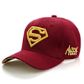 Pikkukuva 1 / 5: Kirjain Superman, rento ulkoilulippis, Snapback-lippikset (FMY) WineRed.Yellow Adjustable