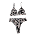 Miniatyrbillede 1 af 5: \"Sommer strand badedragt badedragt kvinders badedragt leopard bikini delt badedragt\" (FMY) s