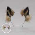 Miniatyrbilde 3 av 5: Hodebånd med pelsaktige ulveører, cosplay-rekvisitt, hodepynt, unisex, Halloween-fest, maskeradehodeband (FMY) White