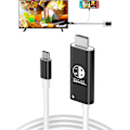 Miniatyrbillede 1 af 5: Bærbar Switch Dock USB Type C til HDMI Konverteringskabel til TV Docking Mode Kompatibel med Nintendo Switch, Steam Deck (FMY) black
