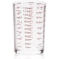 Miniatyrbild 2 av 4: Mätkopp Shot Glas 4 Ounce/120ML Flytande Tungt Högt Espressoglas Kopp Röd Linje (2, Röd)  (FMY)