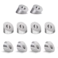 Miniatyrbild 1 av 5: 10-pack 30 graders vinklade brickor i rostfritt stål, 1/4 tum/6,6 mm 30 graders brickor för vajerräcke (FMY) Silver