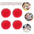 Miniatyrbild 2 av 3: 600 st Multi-användbara Pompom-bollar DIY-hantverk Pom Poms DIY-konst Röda Pompom-bollar (FMY) Red 2 1X1cm