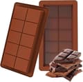 2 stk. Silikon Chokoladeforme, DIY Dyb Chokoladebarform, Non-Stick Bageforme til Fremstilling af Slik/Sød/Chokolade/Is (FMY) Brown